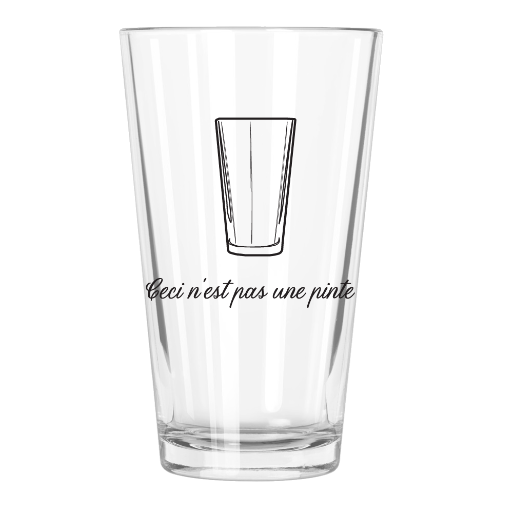 This is not a Pint Pint Glass